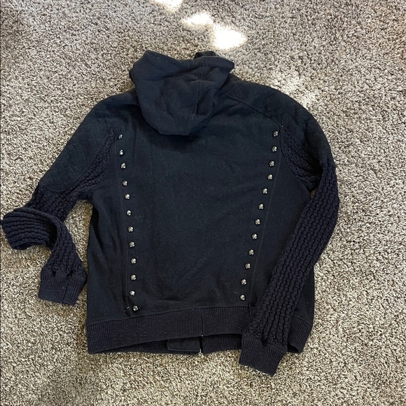Free People | Ring My Bell Stud Moto Hoodie Jacket | Size Medium - Picture 6 of 10